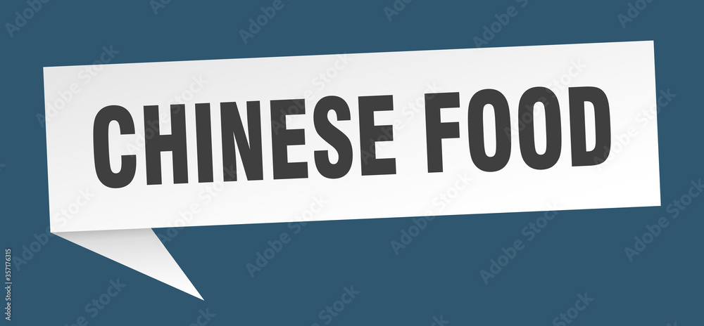 chinese food banner. chinese food speech bubble. chinese food sign
