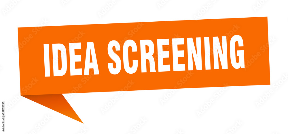 idea screening banner. idea screening speech bubble. idea screening sign idea screening banner. idea screening speech bubble. idea screening sign