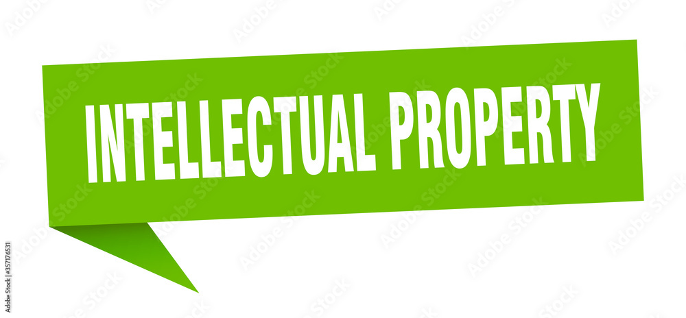 intellectual property banner. intellectual property speech bubble. intellectual property sign