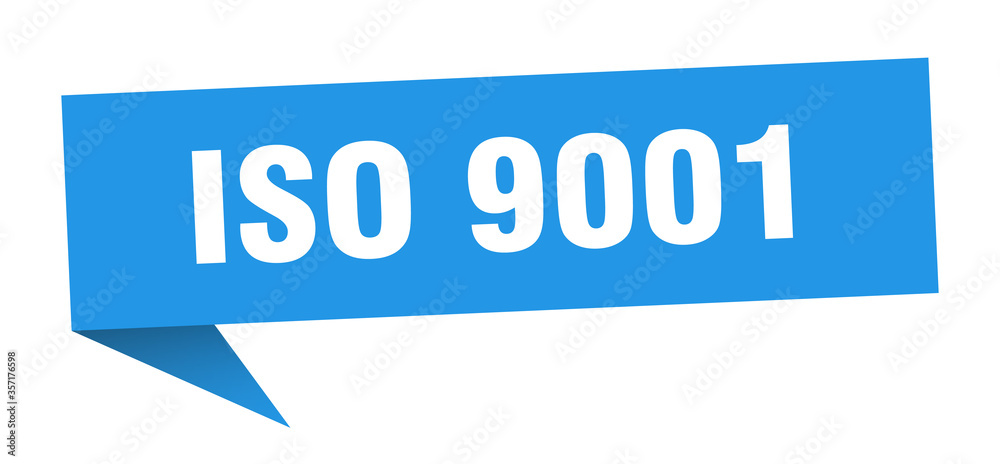 iso 9001 banner. iso 9001 speech bubble. iso 9001 sign
