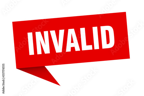 invalid banner. invalid speech bubble. invalid sign