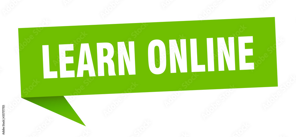 learn online banner. learn online speech bubble. learn online sign learn online banner. learn online speech bubble. learn online sign