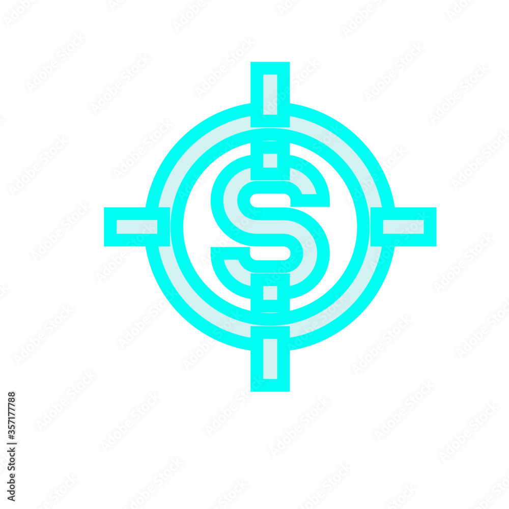 dollar sign on blue background dollar sign on blue background