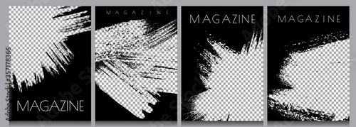 Vector illustration. Brush stroke. Grunge overlay. Design for poster, magazine, cover. A4 size