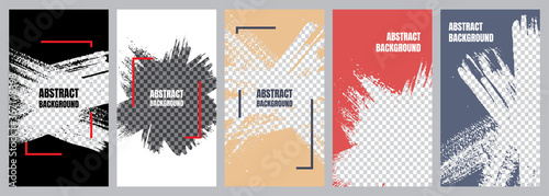 Vector illustration. Brush stroke. Grunge overlay. Design for social media stories, voucher, flyer