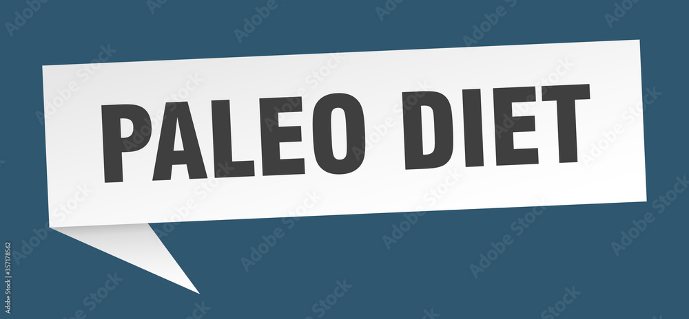 paleo diet banner. paleo diet speech bubble. paleo diet sign