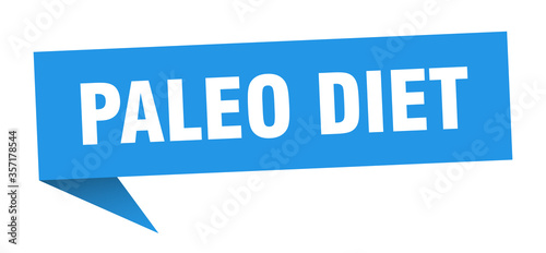 paleo diet banner. paleo diet speech bubble. paleo diet sign