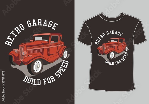 car t shirt design,isolated easy to edit
