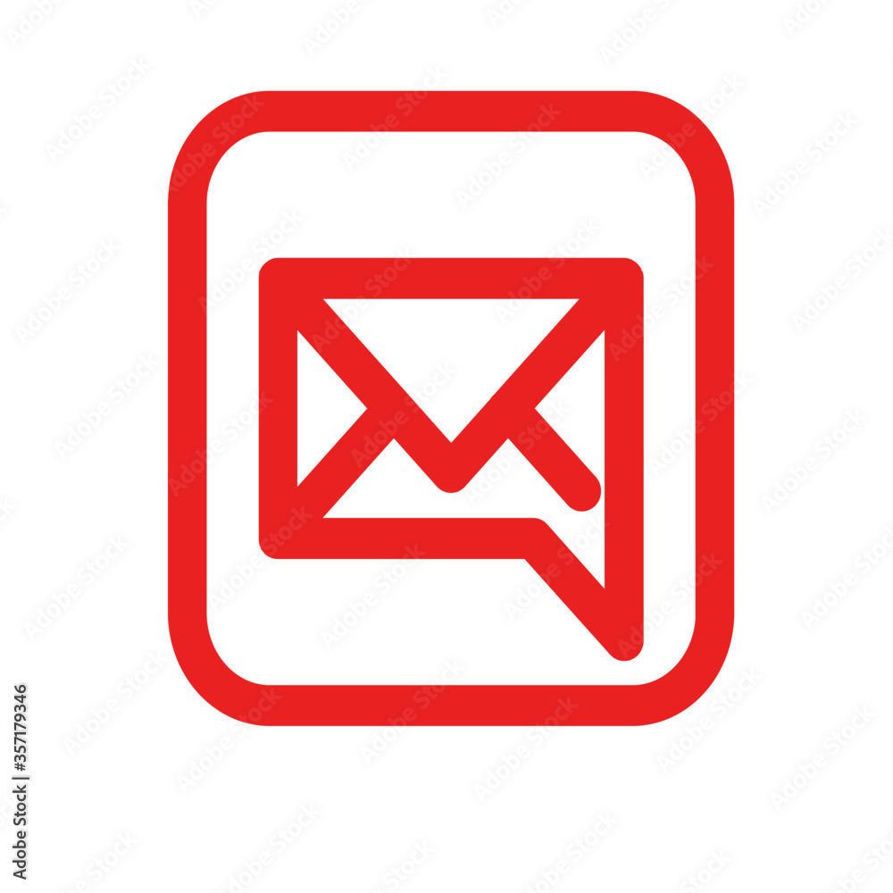 mail icon on white background mail icon on white background