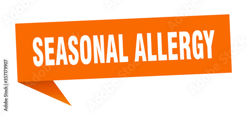 seasonal allergy banner. seasonal allergy speech bubble. seasonal allergy sign