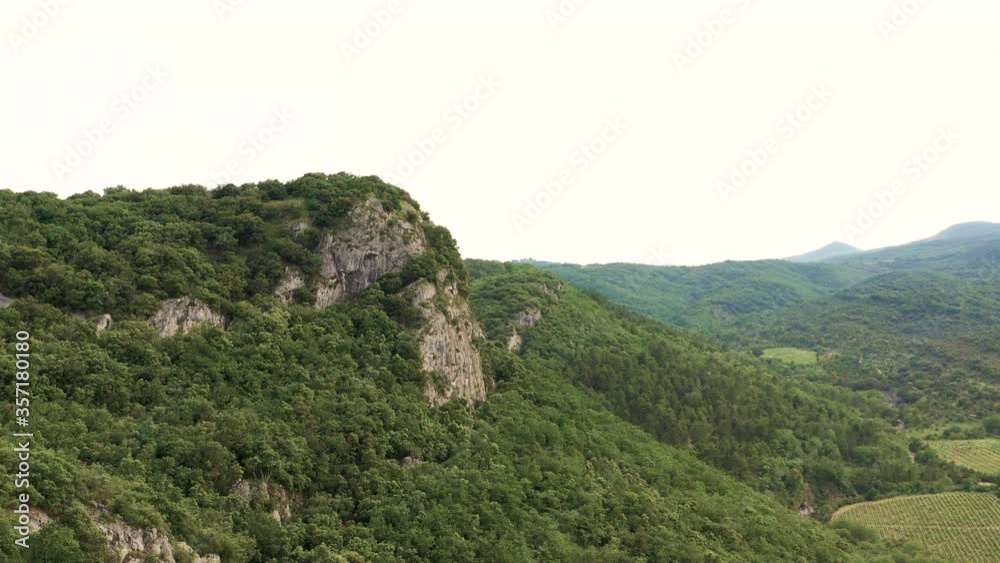 Aerial shot of a nice cliff and mountains of France Aerial shot of a nice cliff and mountains of France