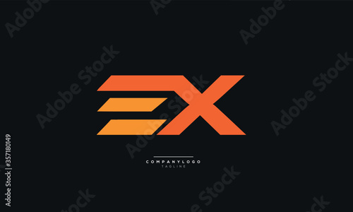 EX Letter Logo Alphabet Design Icon Vector Symbol