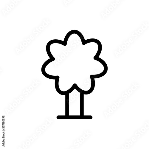 tree icon line art design