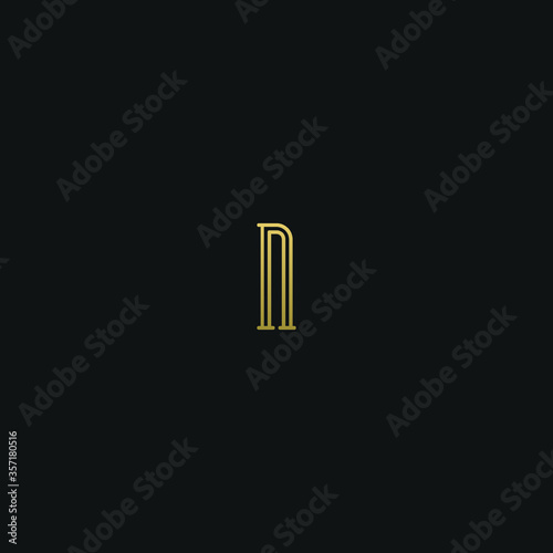 Fotografie Creative modern elegant trendy unique artistic N NN initial based letter icon logo