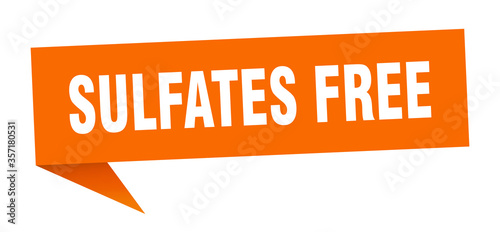 sulfates free banner. sulfates free speech bubble. sulfates free sign