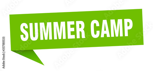 summer camp banner. summer camp speech bubble. summer camp sign