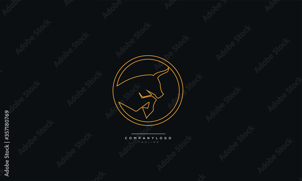 An abstract bull logo design template An abstract bull logo design template