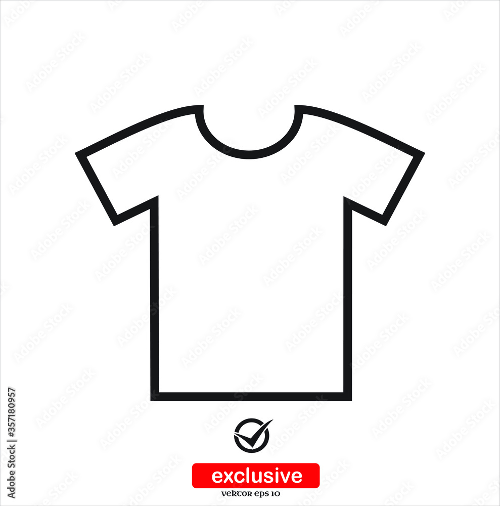 T-shirt Icon.Flat design style vector illustration for graphic and web design.
