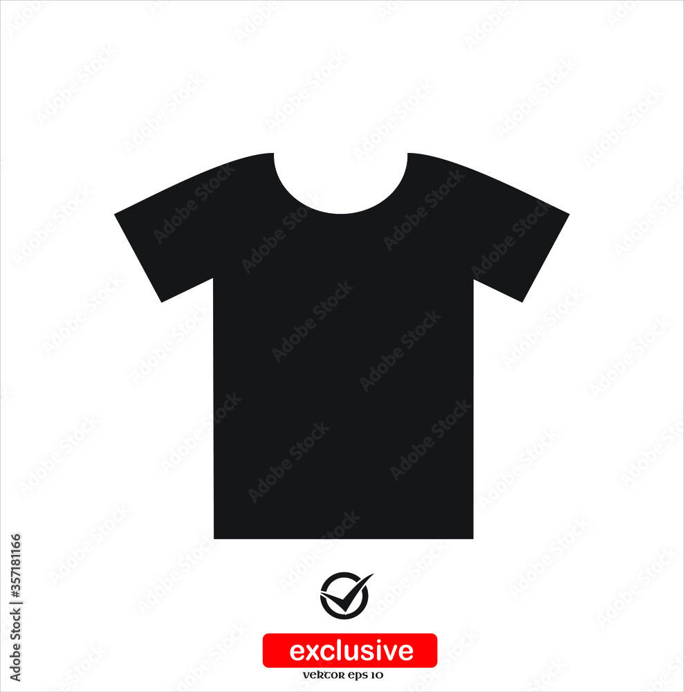 T-shirt Icon.Flat design style vector illustration for graphic and web design.