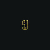 Creative modern elegant trendy unique artistic SJ JS J S initial based letter icon logo.