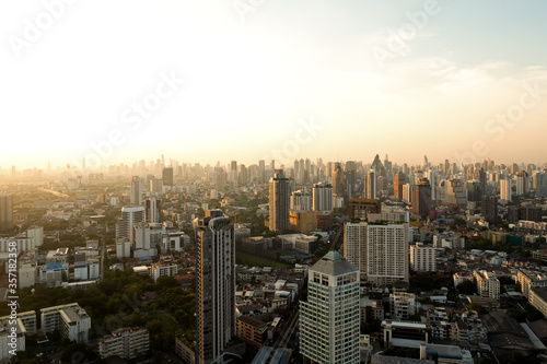 hight view  in bangkok thailand city scape © anake