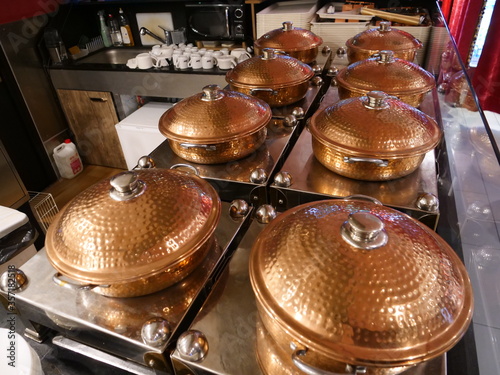 Some cooking tools in an indian restaurant. (june 2020)