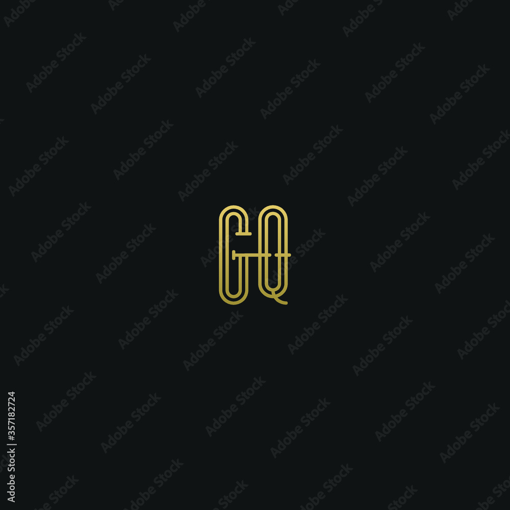 Creative modern elegant trendy unique artistic GQ QG G Q initial based letter icon logo.