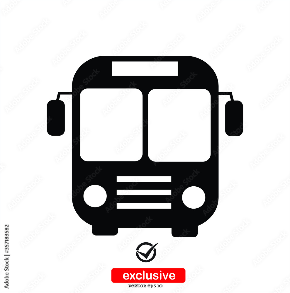 Bus icon.Flat design style vector illustration for graphic and web design. Bus icon.Flat design style vector illustration for graphic and web design.