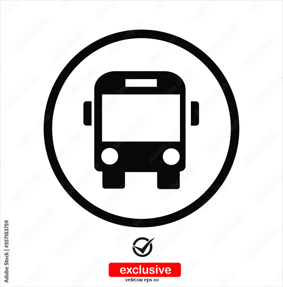 Bus icon.Flat design style vector illustration for graphic and web design. Bus icon.Flat design style vector illustration for graphic and web design.