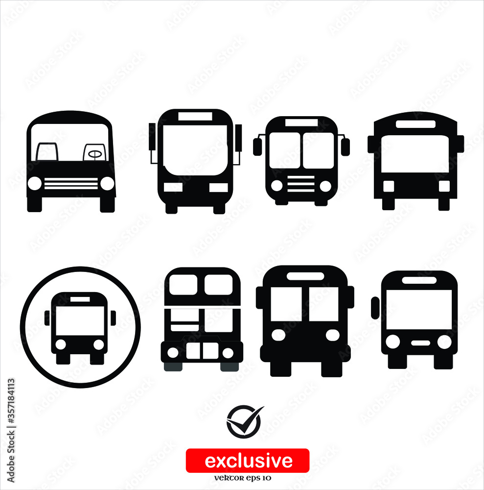 Bus icon.Flat design style vector illustration for graphic and web design. Bus icon.Flat design style vector illustration for graphic and web design.