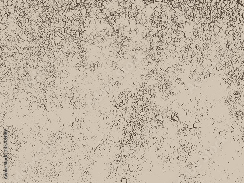 A khaki beige vector texture of distressed, urban, grungy concrete with aged and weathered damage. Ideal for use as a background texture.