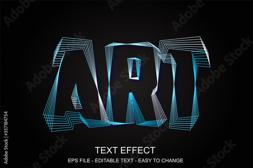 Editable text effect