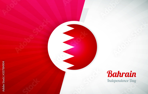 Happy independence day of Bahrain greeting background. Abstract Bahrain country flag illustration