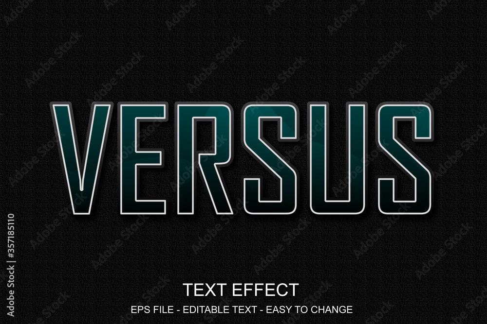 Editable text effect