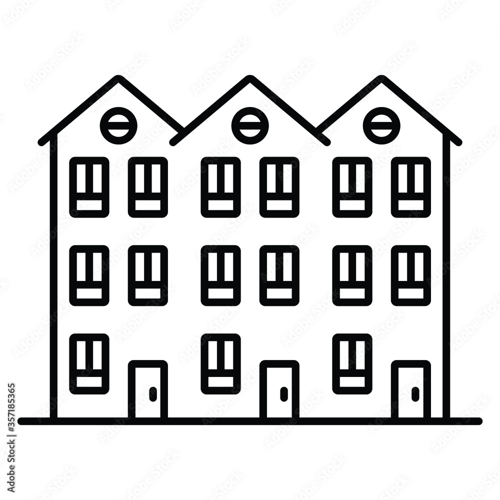 townhouse icon in different style vector illustration. townhouse icon in different style vector illustration.