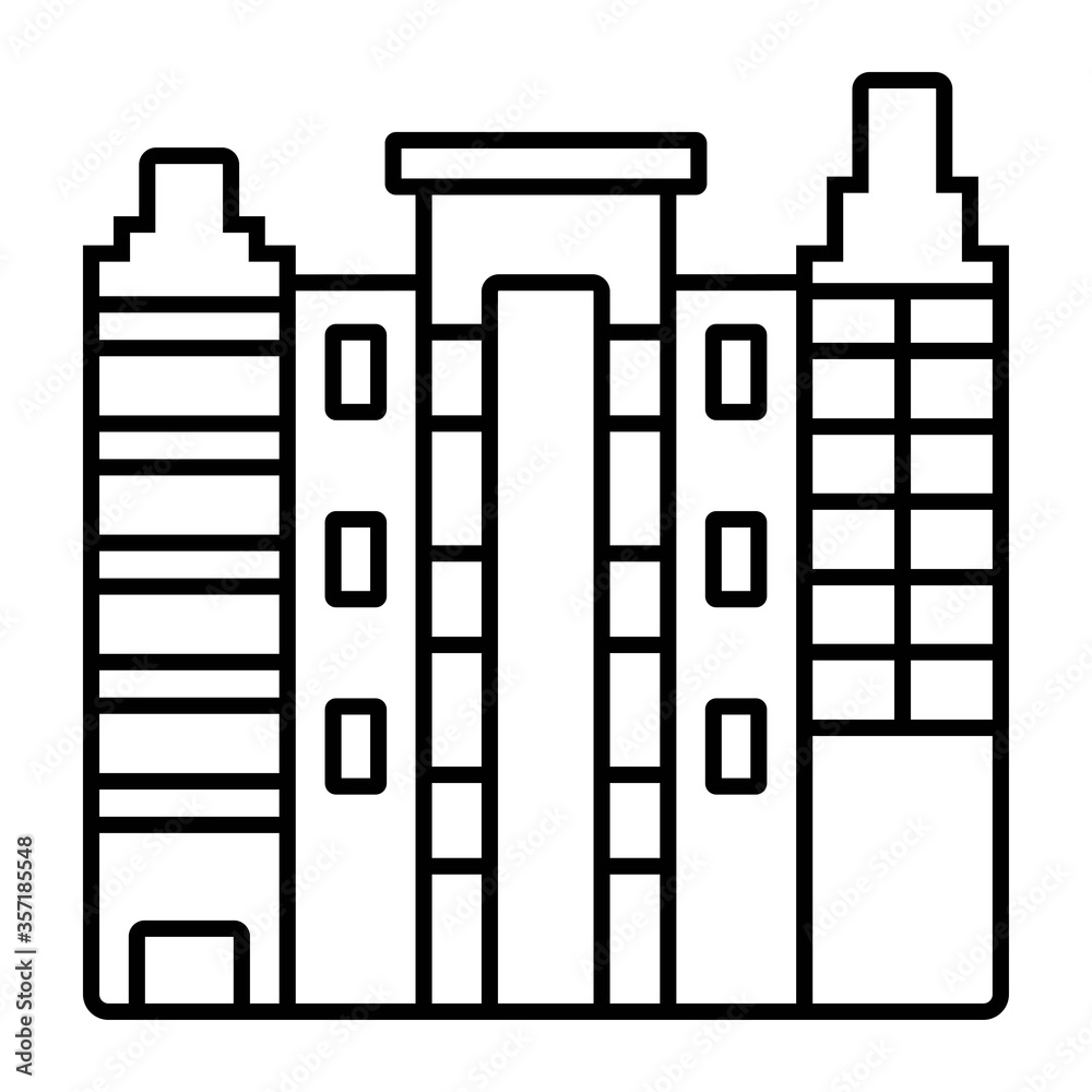 townhouse icon in different style vector illustration. townhouse icon in different style vector illustration.