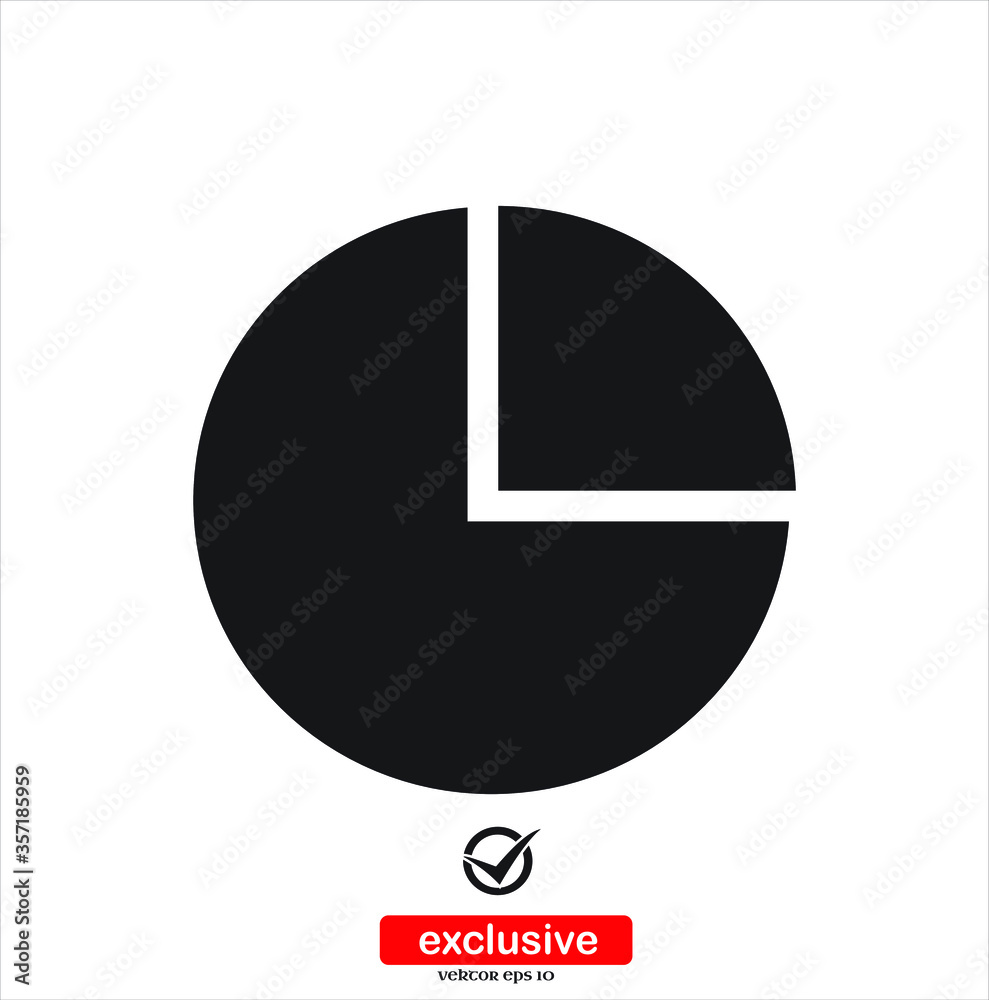 Pie Chart Icon.Flat design style vector illustration for graphic and web design. Pie Chart Icon.Flat design style vector illustration for graphic and web design.