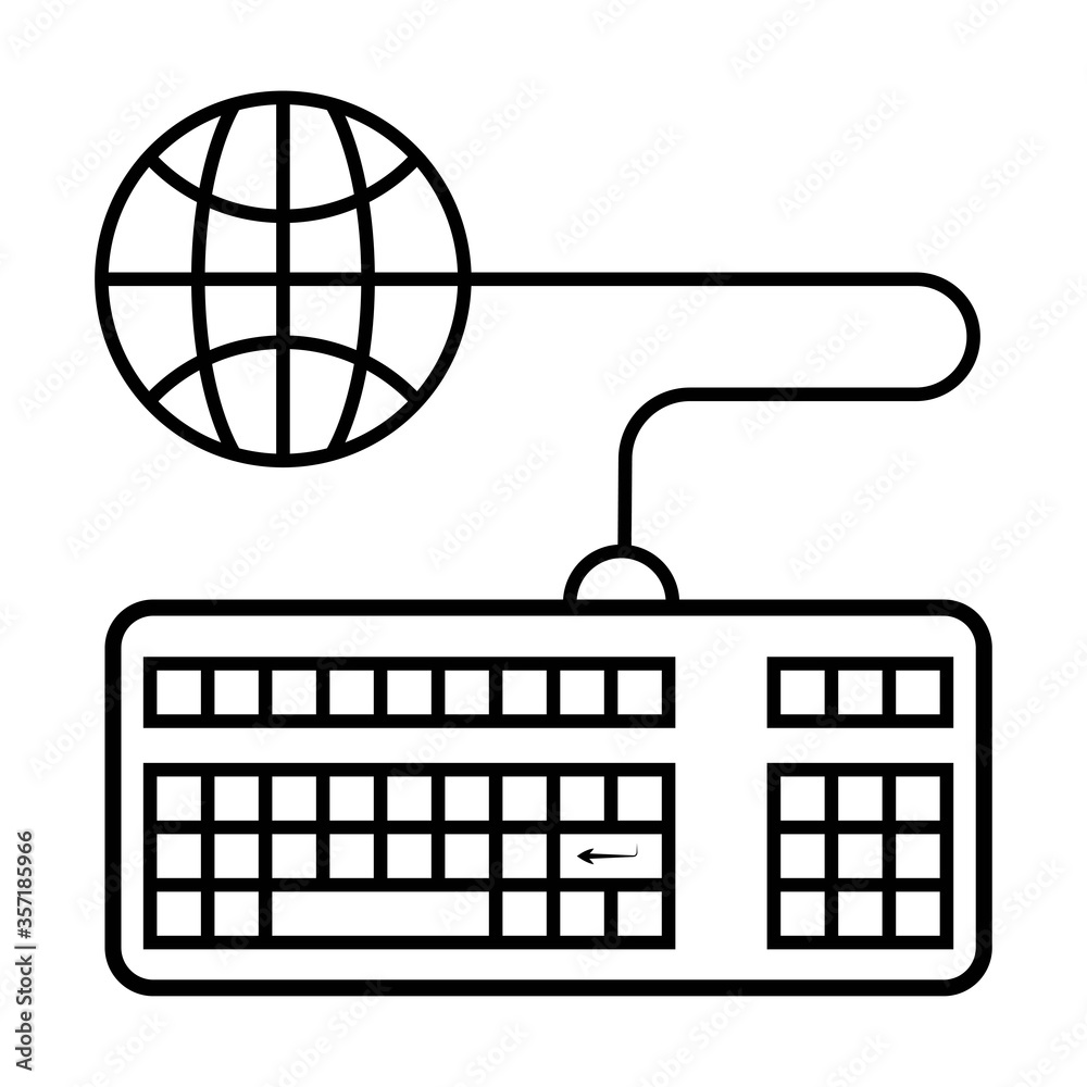 keyboard icon vector from computer interface keyboard icon vector from computer interface