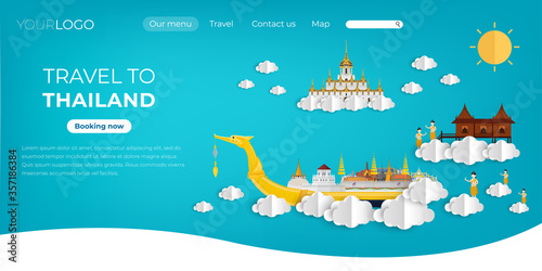 Travel to thailand landing page design