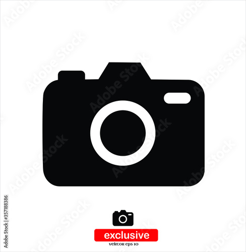 camera icon.Flat design style vector illustration for graphic and web design.