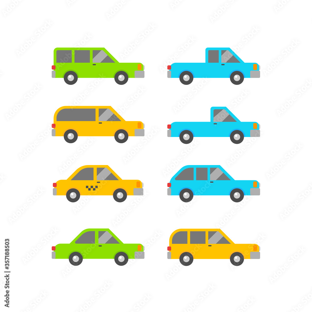 The best car sets icon, illustration vector. Suitable for many purposes.