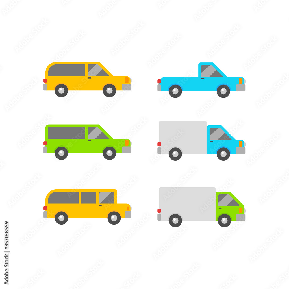 The best car sets icon, illustration vector. Suitable for many purposes.