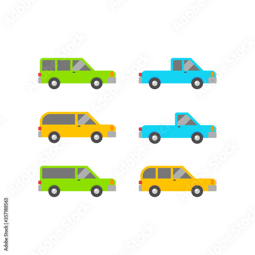 The best car sets icon, illustration vector. Suitable for many purposes.