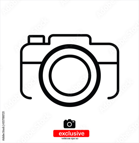 camera icon.Flat design style vector illustration for graphic and web design.