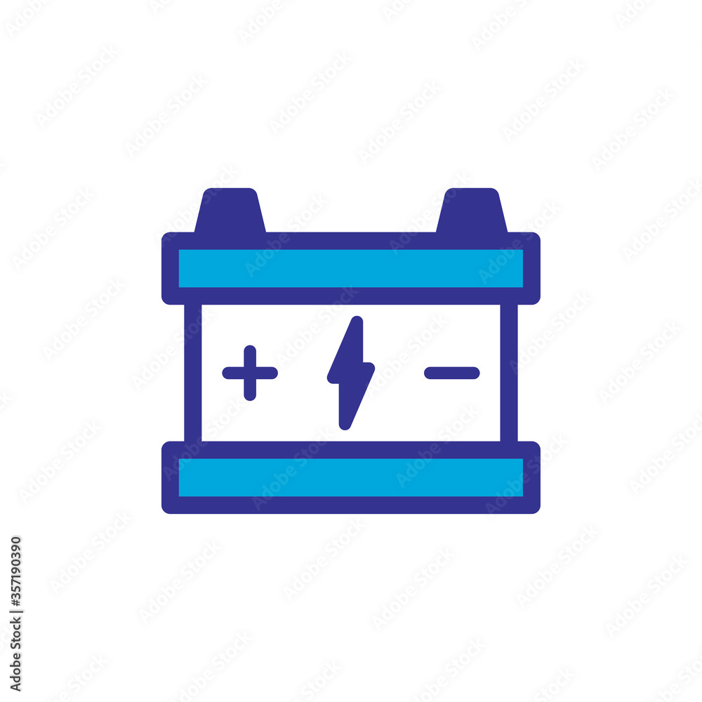 accu battery icon logo illustration
