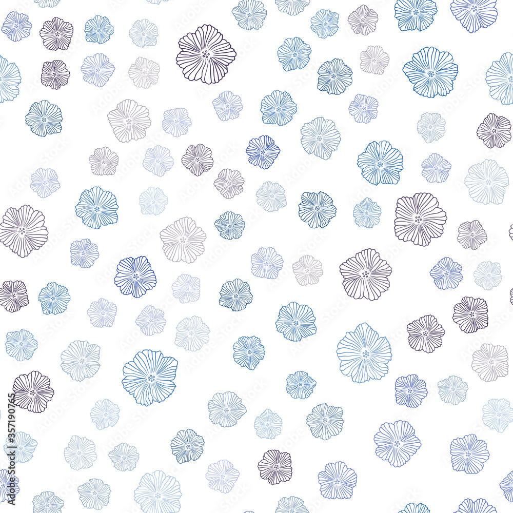 Dark Pink, Blue vector seamless abstract pattern with flowers. Dark Pink, Blue vector seamless abstract pattern with flowers.