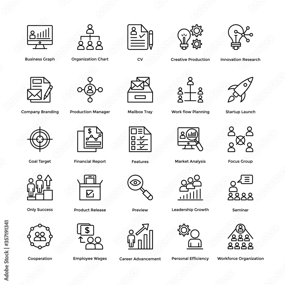 Business Line Vector Icons 4 Business Line Vector Icons 4