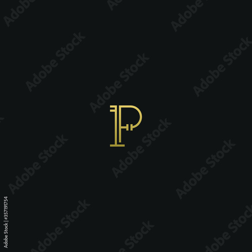Creative modern elegant trendy unique artistic P PP initial based letter icon logo.