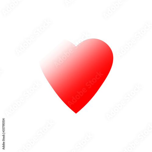 red heart isolated on white