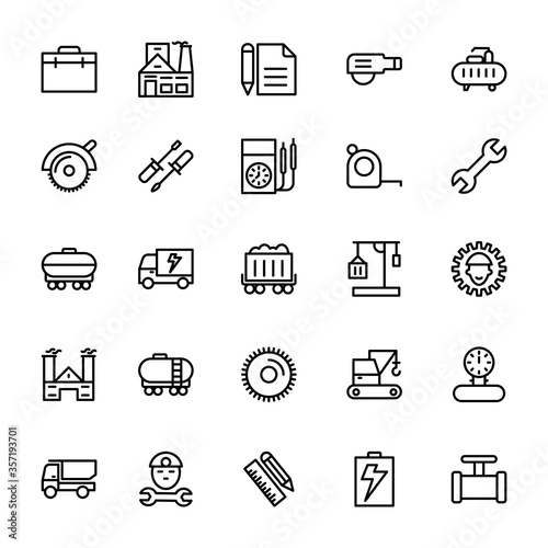 Industrial Line Vector Icons 3
